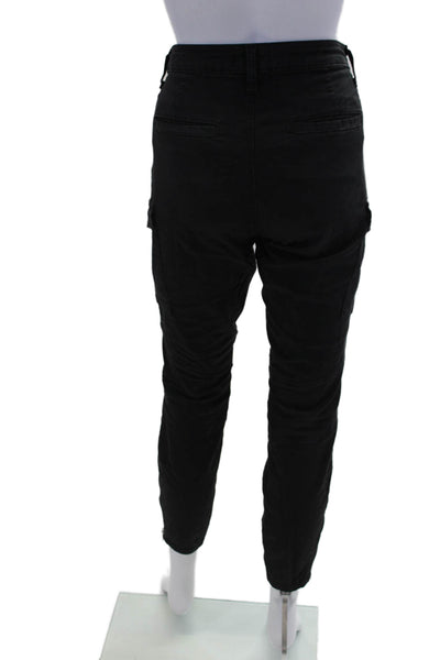 L Agence Womens Cotton Lined Straight Leg Casual Pants Black Size EUR 27