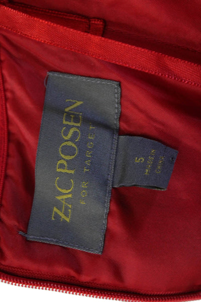Zac Posen For Target Womens Sweetheart Neck A Line Dress Red Cotton Size 5