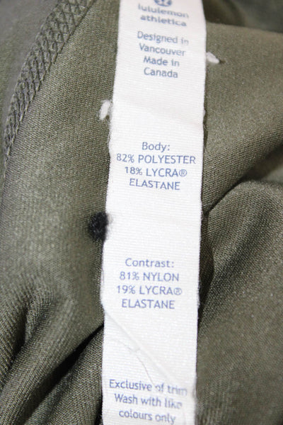 Lululemon Womens Geometric Print High Waist Athletic Leggings Green Size 4