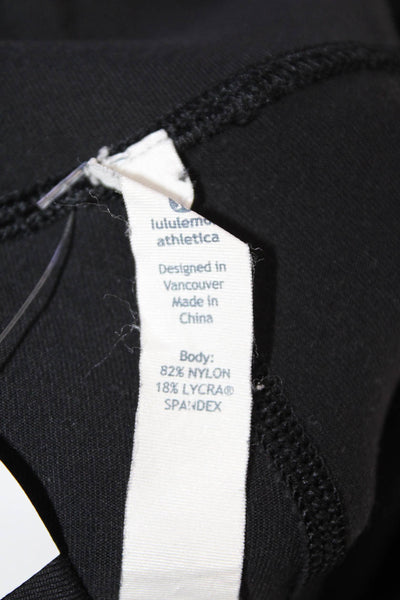 Lululemon Womens High Waisted Slip-On Elastic Athletic Leggings Black Size 2