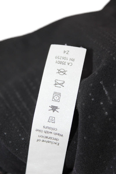 Lululemon Womens Striped Print Elastic Waist Athletic Leggings Black Size 2