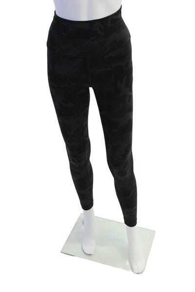 Lululemon Womens Camouflage Print Athletic High Waist Leggings Black Size 2