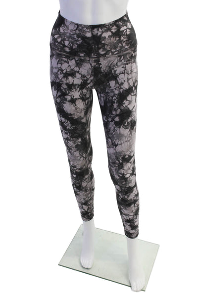 Lululemon Womens Graphic Print Elastic Slip-On Athletic Leggings Purple Size 2