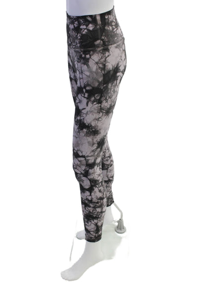 Lululemon Womens Graphic Print Elastic Slip-On Athletic Leggings Purple Size 2