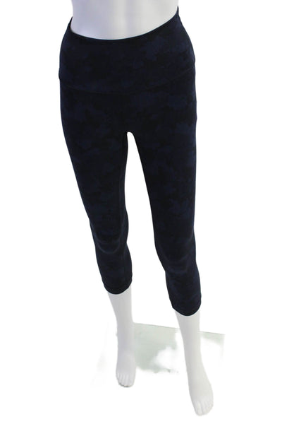 Lululemon Womens Camouflage Elastic Waist Slip-On Athletic Leggings Blue Size 4