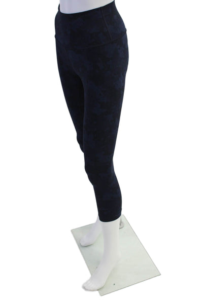 Lululemon Womens Camouflage Elastic Waist Slip-On Athletic Leggings Blue Size 4