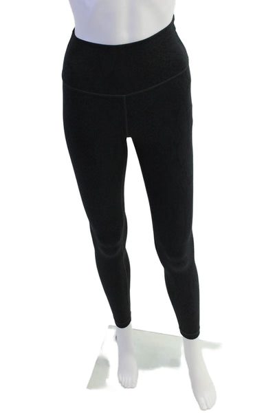 Lululemon Womens Animal Print High Waisted Athletic Leggings Black Size 4