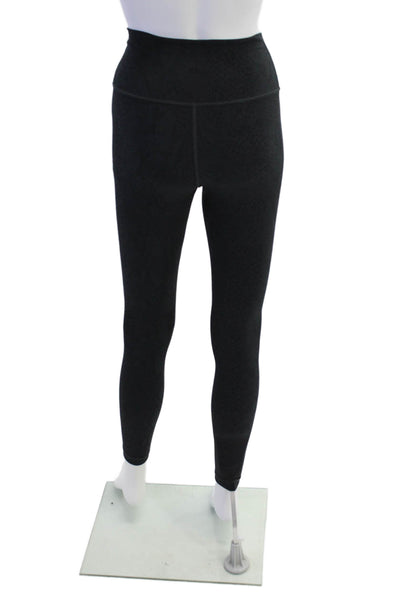Lululemon Womens Animal Print High Waisted Athletic Leggings Black Size 4