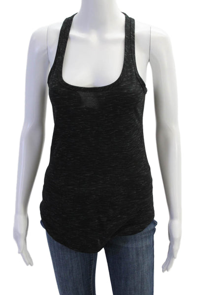 Helmut Helmut Lang Womens Striped Scoop Neck Sleveeless Tank Top Black Size P