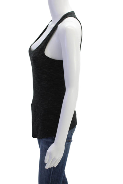 Helmut Helmut Lang Womens Striped Scoop Neck Sleveeless Tank Top Black Size P