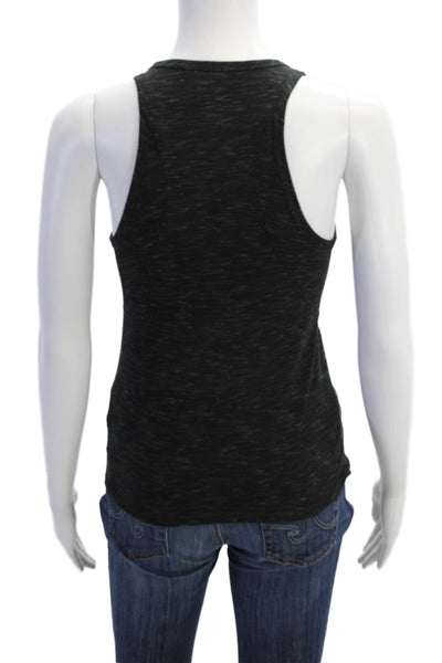 Helmut Helmut Lang Womens Striped Scoop Neck Sleveeless Tank Top Black Size P
