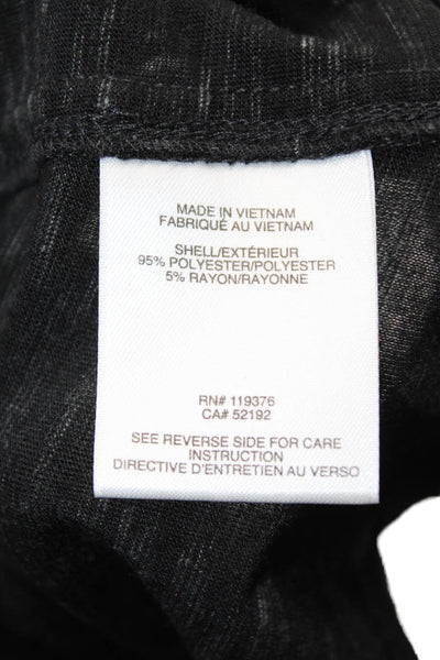 Helmut Helmut Lang Womens Striped Scoop Neck Sleveeless Tank Top Black Size P