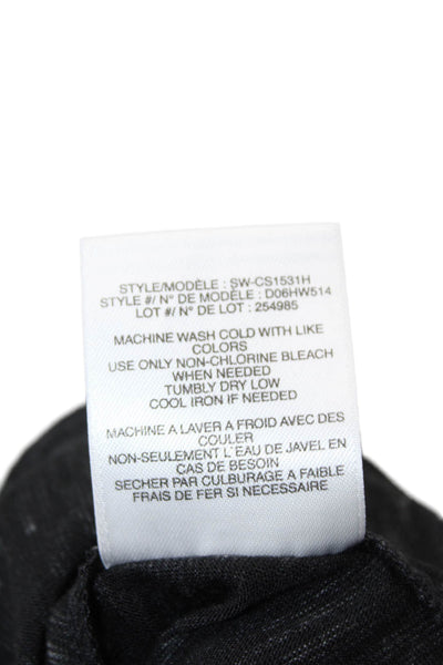Helmut Helmut Lang Womens Striped Scoop Neck Sleveeless Tank Top Black Size P