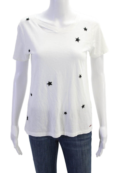 Philanthropy Womens Cotton Harlow BFF Geometric Stars T-Shirt White Size XS