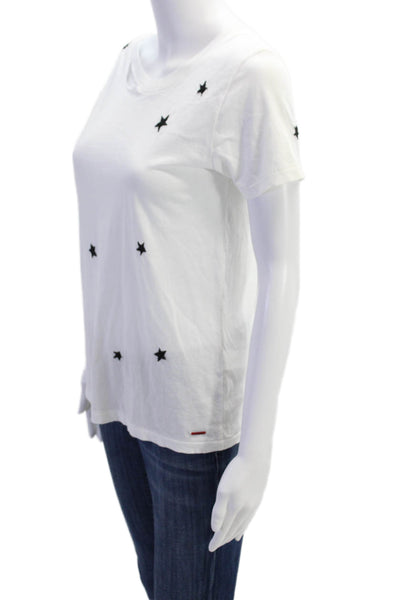 Philanthropy Womens Cotton Harlow BFF Geometric Stars T-Shirt White Size XS