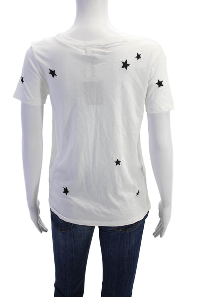Philanthropy Womens Cotton Harlow BFF Geometric Stars T-Shirt White Size XS