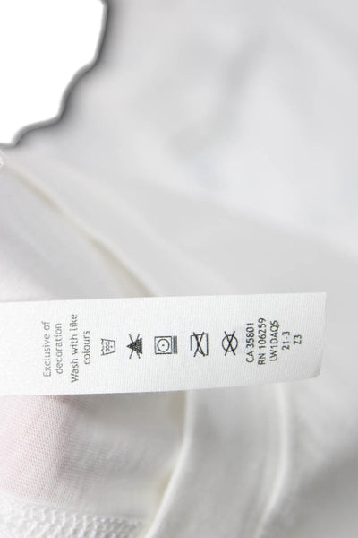 Lululemon Womens Crew Neck Sleeveless Pullover Tank Top White Cotton Size 4
