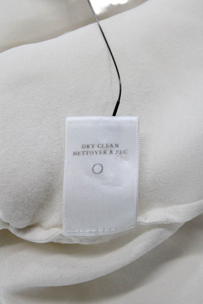 A.L.C. Womens Silk Knitted Round Neck Drawstring Sleeveless Dress White Size 2