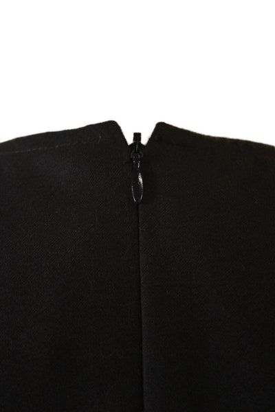 Yves Saint Laurent Womens Ruched Sleeveless Dress Brown Wool Size EUR 34