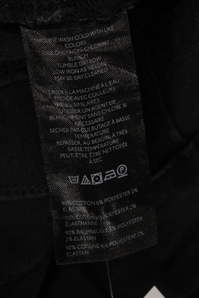 We The Free Womens High Rise Zip Up Flare Leg Jeans Black Cotton Size 25