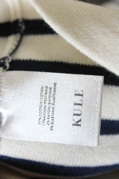 KULE Womens The Jo Top - Cream/Navy Size L
