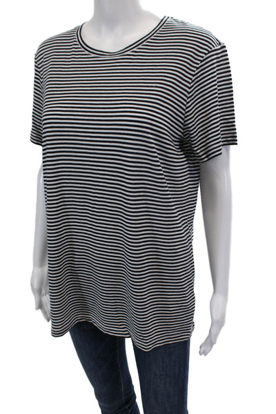 Club Monaco Womens Leary Tee - Navy/White Stripe Size L