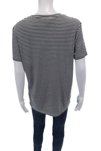 Club Monaco Womens Leary Tee - Navy/White Stripe Size L