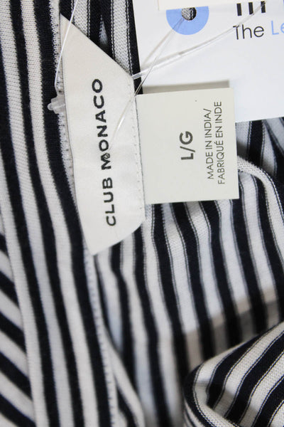 Club Monaco Womens Leary Tee - Navy/White Stripe Size L