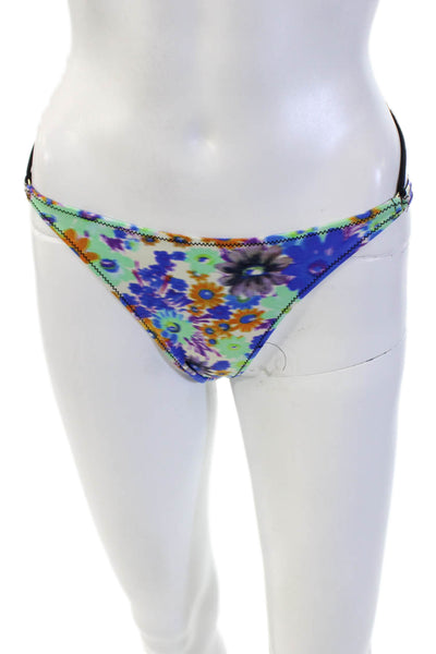 Stella McCartney Womens Low Rise Bikini Briefs - Multicolor Blue Size M