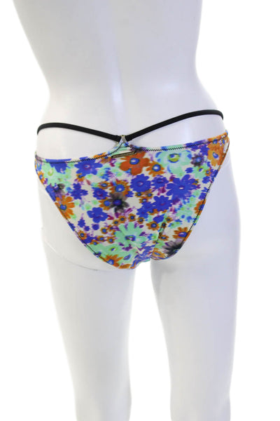 Stella McCartney Womens Low Rise Bikini Briefs - Multicolor Blue Size M