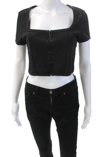 ABRAND Womens Angel Top - Black Size L