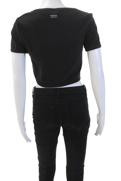 ABRAND Womens Angel Top - Black Size L