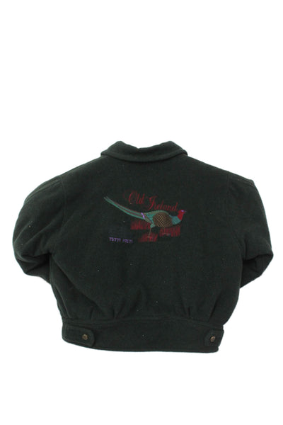 Tutti Fruti Girls Fleece Zip Up Long Sleeve Basic Jacket Green Size 12