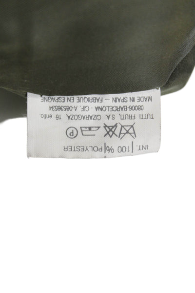 Tutti Fruti Girls Fleece Zip Up Long Sleeve Basic Jacket Green Size 12