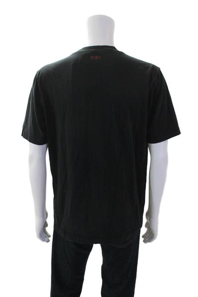 Boss Hugo Boss Mens Graphic Miami Heat Short Sleeve T-Shirt Black Size L