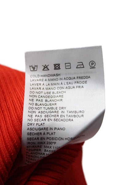 Coperni Womens Cut-Out Knit Dress - Red Size XS