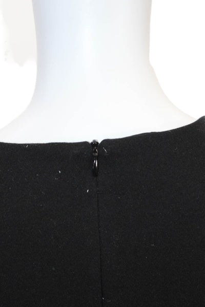 Bailey 44 Womens Faux Leather V Neck Sleeveless Peplum Tank Top Black Size Mediu
