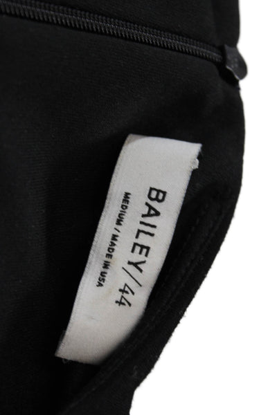 Bailey 44 Womens Faux Leather V Neck Sleeveless Peplum Tank Top Black Size Mediu