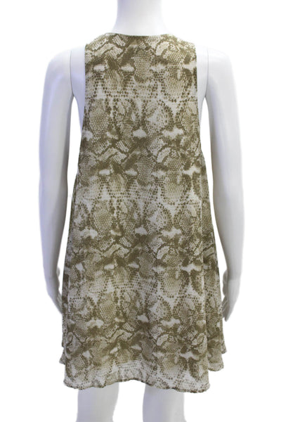 Show Me Your Mumu Womens Snakeskin Print Rancho Mirage Tunic Dress Brown Size Me