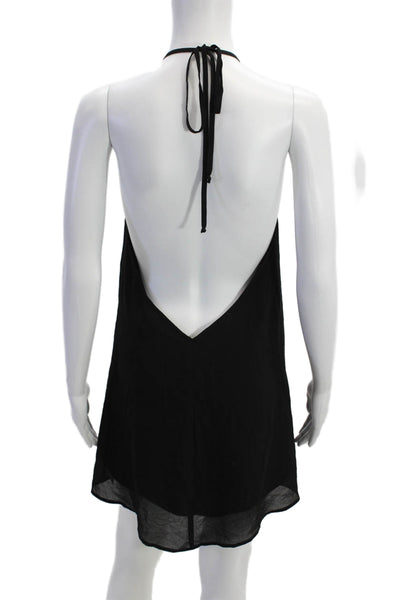 Show Me Your Mumu Womens Sleeveless Lo Lace Up Mini Dress Black Size Medium