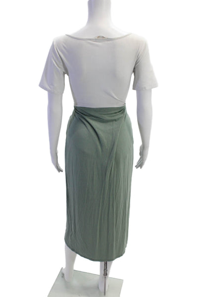 Bailey 44 Womens Pull On Twist Front Waist Maxi Dress Green Size Large