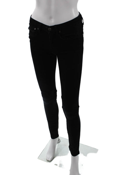 Helmut Womens Cotton Pocketed Low Rise Casual Skinny Jeans Dark Blue Size 24