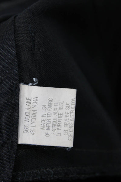 Theory Womens Wool Pocketed Flat Front Straight Leg Dress Pants Gray Size 32