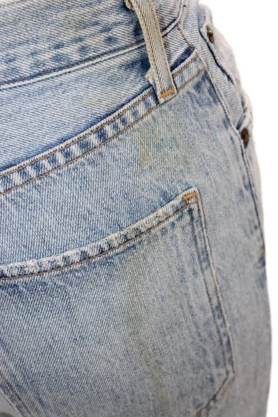 Agolde Womens Cotton Buttoned Distressed Detail Skinny Jeans Blue Size 23