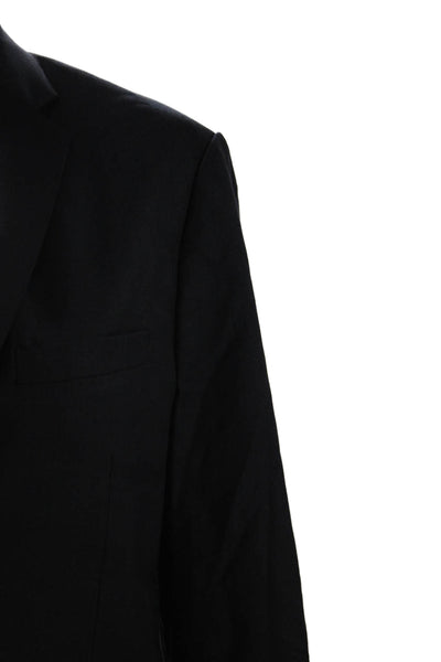 Theory Womens Wool Two Pocketed Two Buttoned Blazer Jacket Gray Size 38