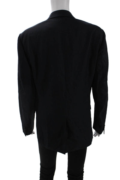 Theory Womens Wool Two Pocketed Two Buttoned Blazer Jacket Gray Size 38