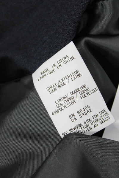 Theory Womens Wool Two Pocketed Two Buttoned Blazer Jacket Gray Size 38