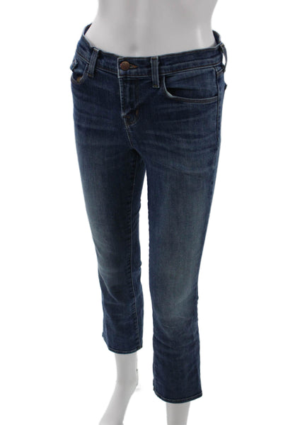 J Brand Womens Cotton Pocketed Mid Rise Casual Boot Cut Jeans Blue Size 26