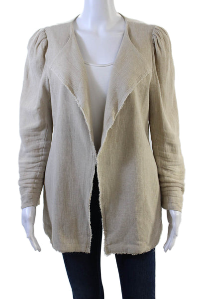 Something Navy Womens Textured Long Sleeve Collar Blouse Nude Size M