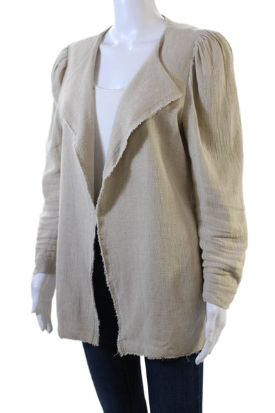Something Navy Womens Textured Long Sleeve Collar Blouse Nude Size M